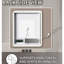 Miroir mural de salle de bain Fog Led - Plus de 3000 lumens, cadre en fer blanc, niveaux de luminosité réglables et températures de couleur du meuble-lavabo