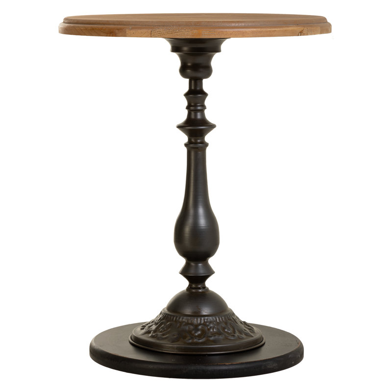 McLemoresville Pedestal End Table, Black