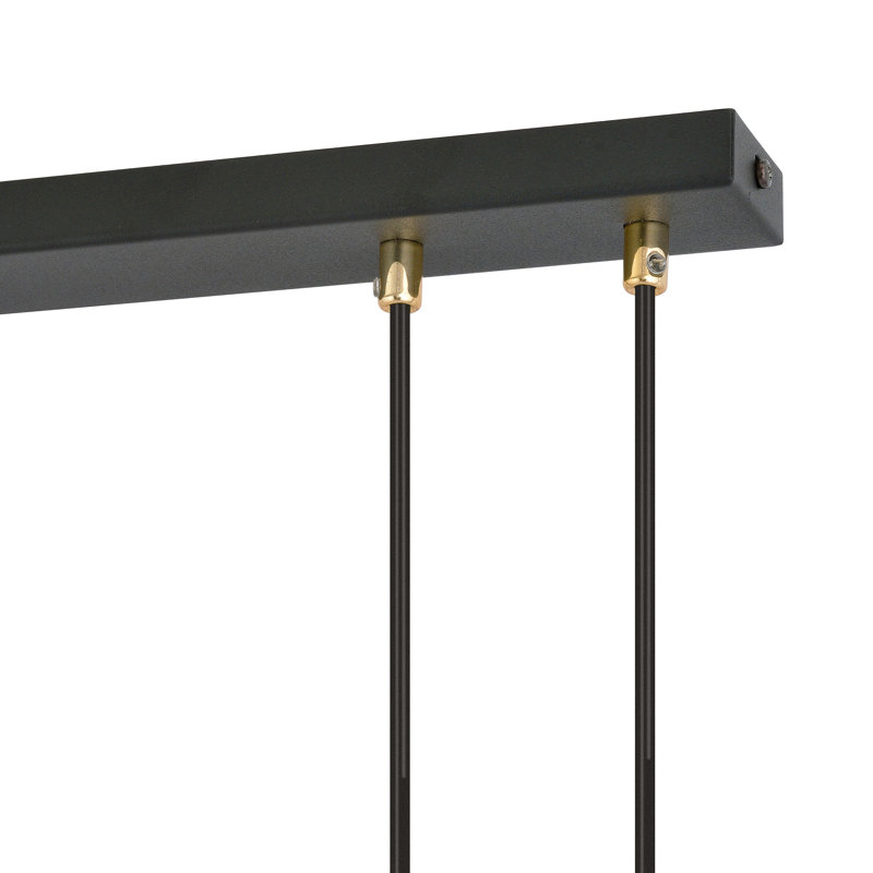 Normandin 3 - Light Kitchen Island Pendant, Black, Opal