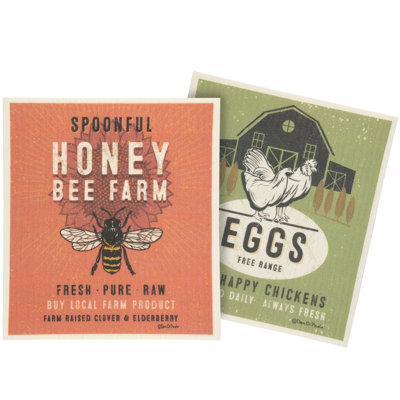  Honey Bee Farm Swedish Cloth Set