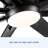 72'' Indoor Smart Black Ceiling Fan With LED Light And App Remote Control