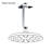 4" Metal Square Shower Arm ,Chrome