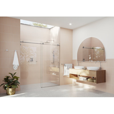 Eclipse 68 - 72 in. x 78 in. Fully Frameless Sliding Shower Door