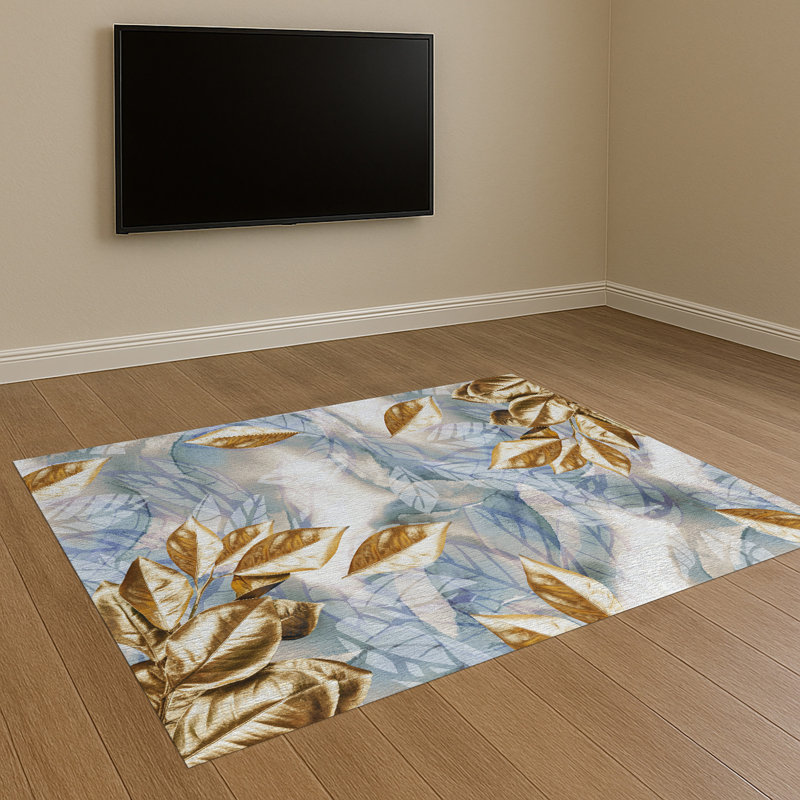 Floral Area Rug, Rectangle 90 x 150 cm