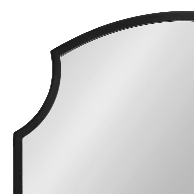 Miroir mural Scalloped, Noir