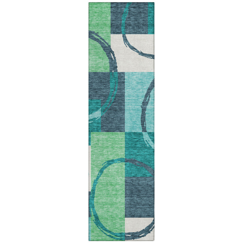 Aleh Area Rug with Non-Slip Backing, Runner 2'3" x 7'6"