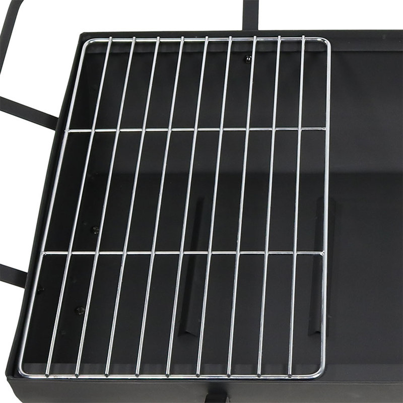 Northland Grill 36" Black Finish Steel Rectangular Wood Burning Outdoor Fire Pit
