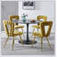 Chaise moderne (ensemble de 2) avec pieds en tube de fer, coussins moelleux et dossier confortable,
