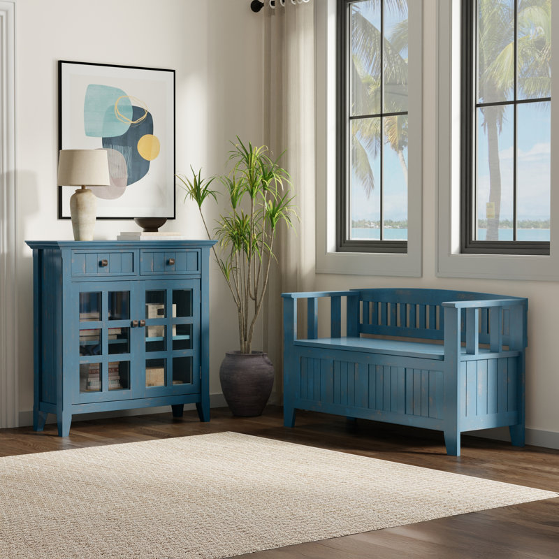 Banc de rangement Acadian, Bleu côtier vieilli
