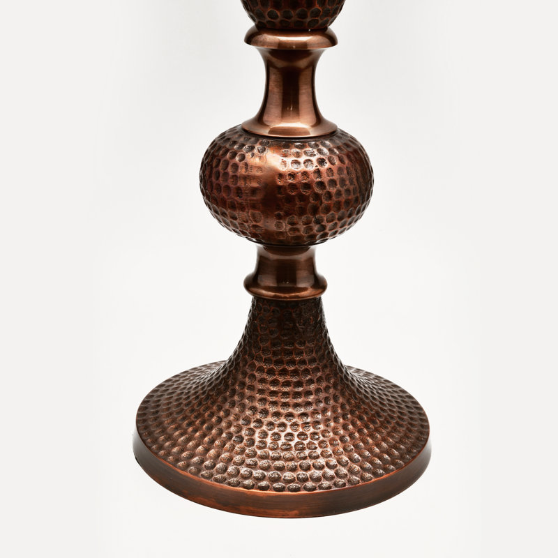 Metal Candlestick, Antique Copper, 23" H x 4.75" W x 8" D