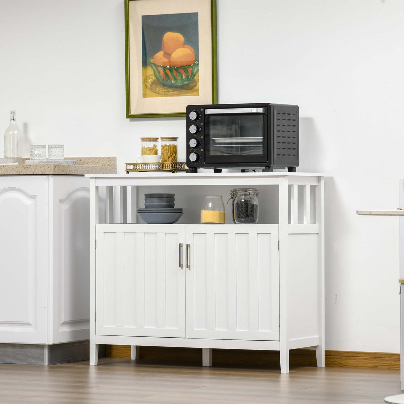 Buffet de cuisine, buffet avec 2 portes et tablettes réglables pour la salle à manger