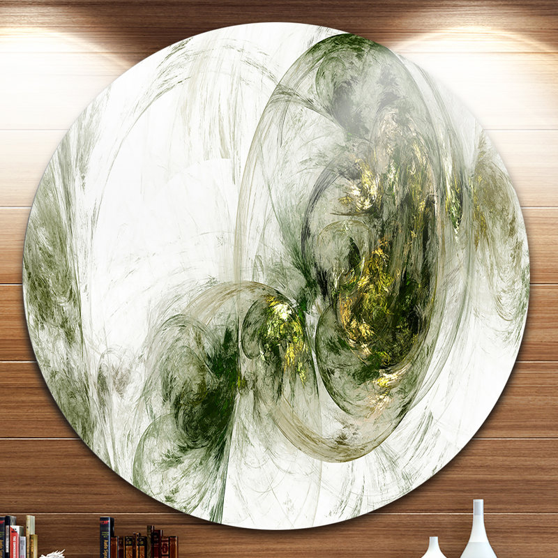 « color fumée green », impression sur métal, H 23 po x l 23 po x P 1 po