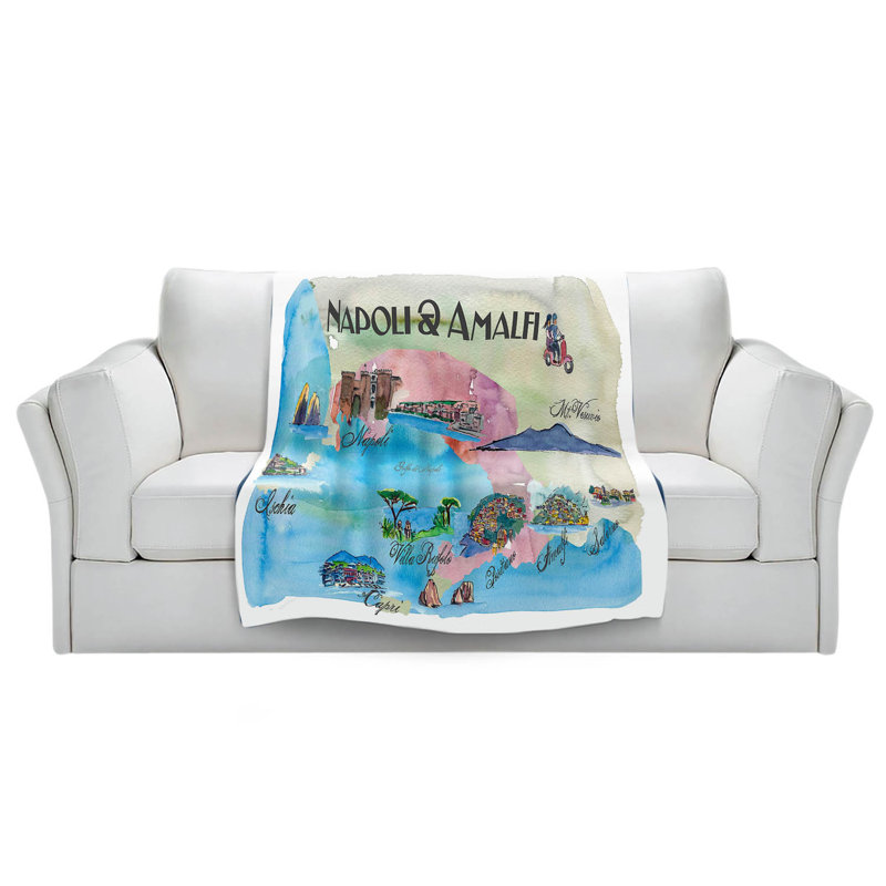  Couverture touristique Amalfi Italie, 68 po x 80 po