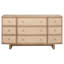 Commode 9 tiroirs Kailani Chêne beige