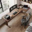 Bureaux en bois massif en L noyer clair-107510416-107510421
