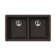 Houzer 31 in Slate Granite Composite Undermount 50/50 Double Bowl Kitchen Sink - M-300U SLATE
