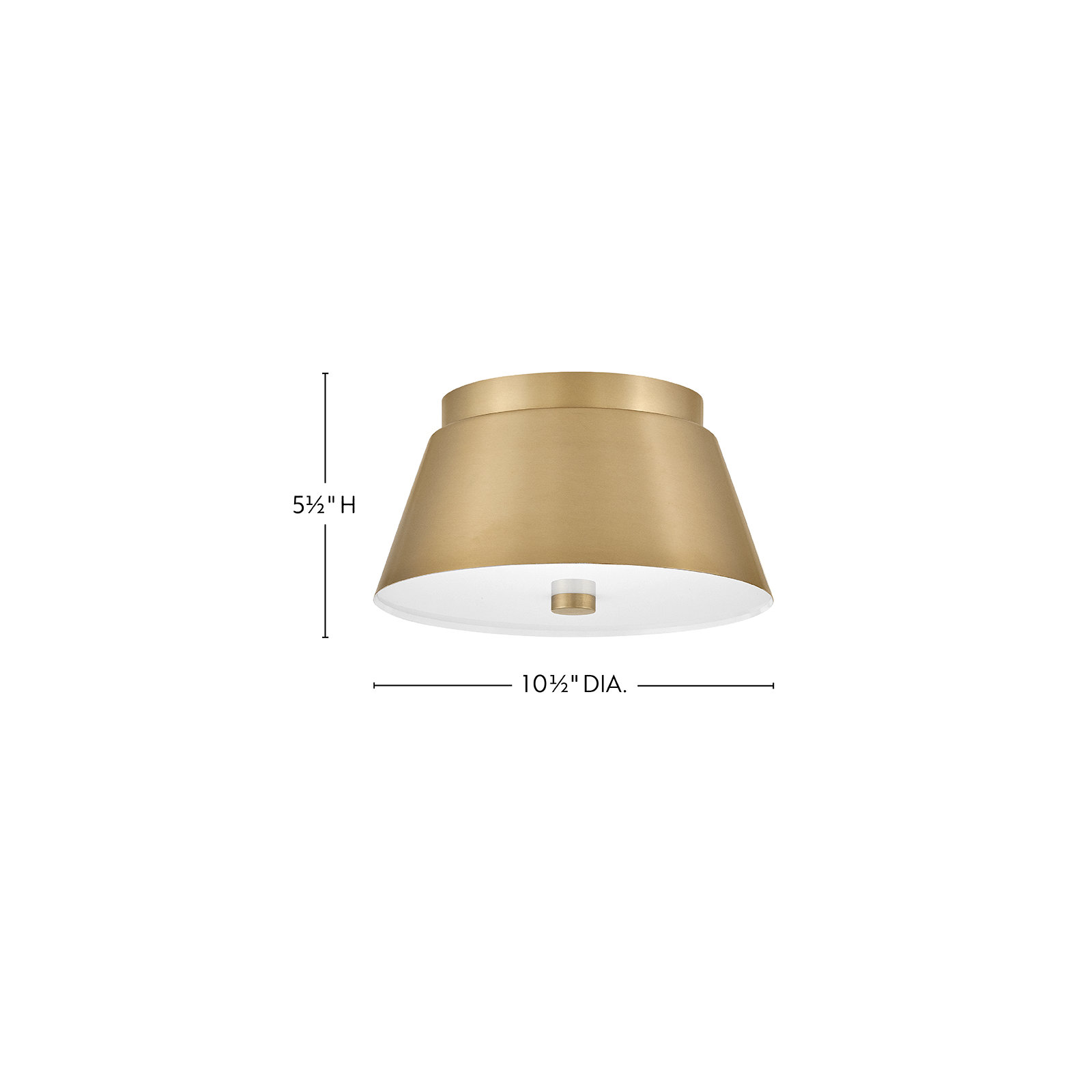 Wisteria Flush Mount, Lacquered Brass