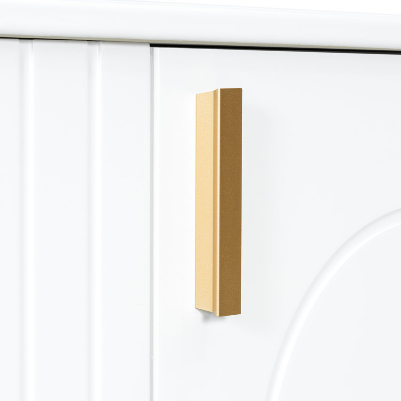 Meuble-lavabo blanc 24 po avec lavabo en céramique lisse, cadre, porte à fermeture en douceur, rangement latéral ouvert, étagère à 2 niveaux, quincaillerie élégante en bois massif rétro classique, espace sous l'évier, trop-plein de finition