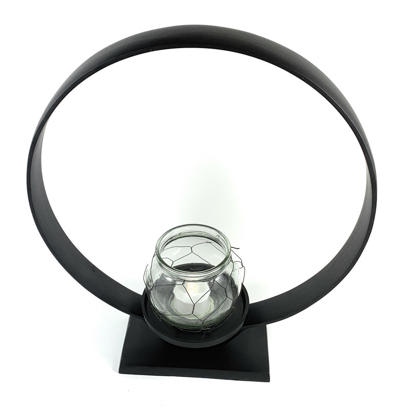 14.5'' H Metal Tabletop Dish, Charcoal