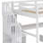 Full Size Loft Bed with Desk and Shelves, Two Built-in Drawers, Storage Staircase-349459616