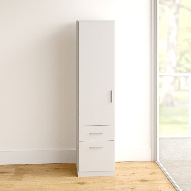 Celle 1 Door Wardrobe, Alpine white and high gloss