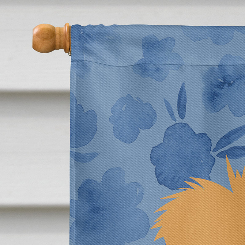 Caniche en polyester à 2 côtés 40 x 28 po standard welcome drapeau maison, Poméranien roux