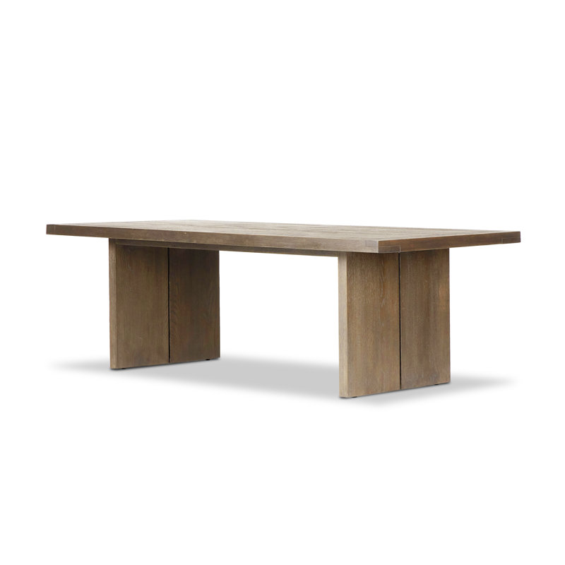 WARBY Solid Oak Dining Table, Worn Oak
