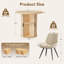 Ensemble de table de salle à manger 31,5 "/ 47" en bois avec tablette de rangement semi-ouverte, comprenant 2 à 4 chaises rembourrées en tissu-1433461873-1433461875