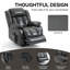 Fauteuil inclinable électrique à deux moteurs avec réglage à 8 points et chauffage lombaire de taille moyenne Infinity
