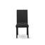  Chaises de salle à manger rembourrées en fil de métal noir brossées en fil de fer, ensemble de 2