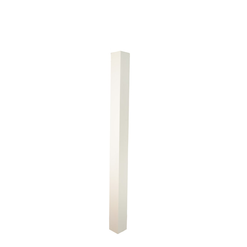 bingltd - Poteau en peuplier uni de 48 po de hauteur - Ensemble de 1 (SP4008-PO-PRime-UNF), Blanc apprêté