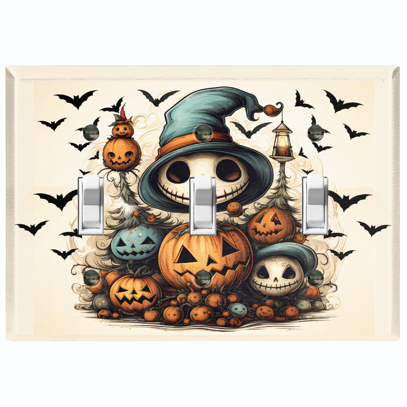 Plaque murale d'Halloween à 3 bandes