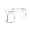 Bureau rectangulaire à 3 tiroirs en bois manufacturé brun noisette + blanc crème-108516515-108516514