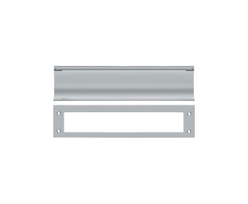 Fente pour boîte aux lettres Robuste Finition chrome satiné, Chrome satiné