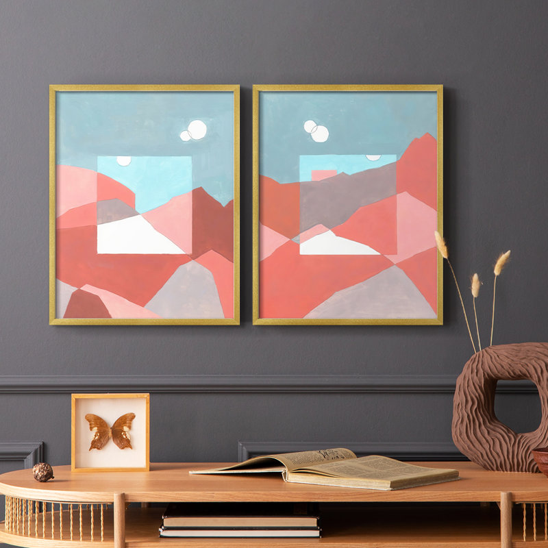 «Desert Dreamscape I», reproduction encadrée de qualité supérieure - prête à être accrochée - aucun clou requis - aucun clou requis