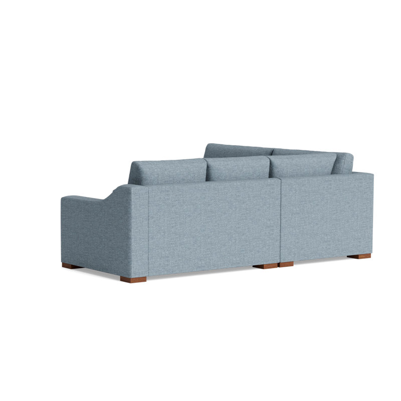 Lucca Sectional, Performance Weave - Carrot, Left Hand Facing