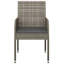 Ensemble de 2 chaises de patio en rotin de polyester gris avec coussins - sièges d'extérieur élégants