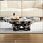 Table basse moderne en faux travertin texturé pour le salon / bureau-2137583193