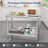 48 X 24 Inch Silver Stainless Steel Kitchen Prep Table With Hooks And Adjustable Undershelf