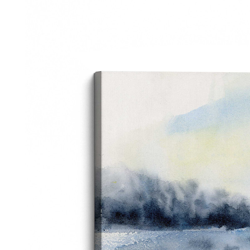 Imprimé brume d'hiver sur le lac, H 12 po x l 18 po x P 1,25 po, Toile tendue