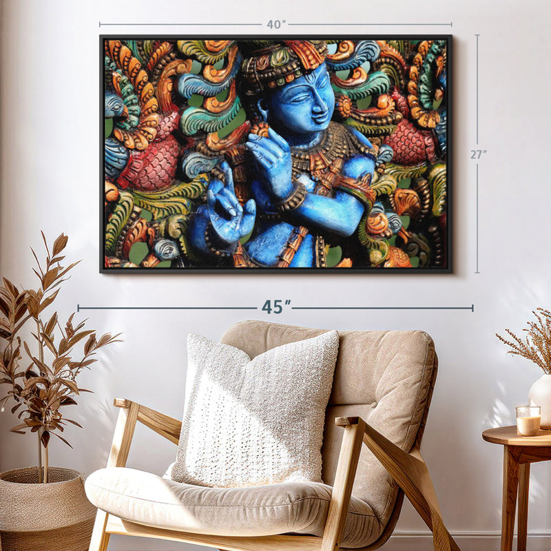 Beautiful Krishna, reproduction sur toile, H 27 po x l 40 po