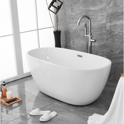 Thermopolis 59'' x 28.3'' Soaking Acrylic Bathtub
