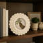 Sagebrook Home Ivory Scalloped 4X4 Round Photo Frame, Polyresin & Wood