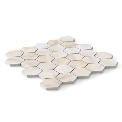 Onice Matte Hexagon Mosaic Wall & Floor Tile (.80 Sq. Ft. /Sheet)
