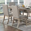 Ensemble de table de salle à manger 7 pièces de style traditionnel avec rallonge et 6 chaises d'appoint, finition gris brunâtre-1749796256