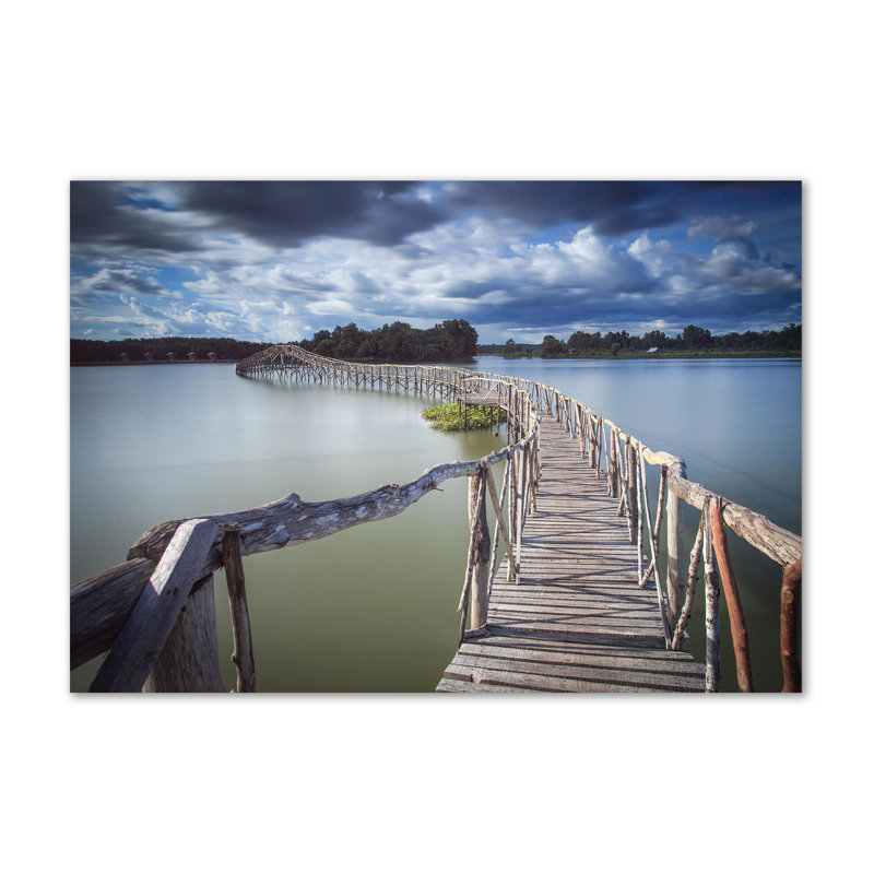 Wooden Bridge - Wrapped Canvas Print