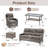  8-Piece Patio Furniture Set With Swivel Glider Chairs, 6-Inch Ultra-Plush Cushions & Water-Resistant Olefin Fabric-118850224
