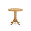 Ensemble de salle à manger à hauteur de comptoir 3 pièces pour petits espaces comprenant une table ronde en bois avec piédestal et 2 chaises de cuisine, 36 po x 36 po, chêne-172578311-217726952