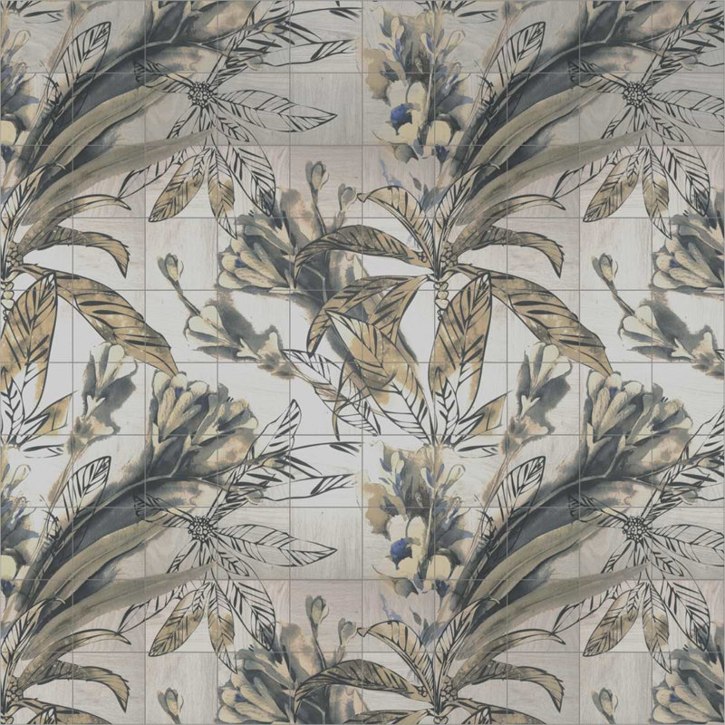 Angela Harris Wilder 7.87 In. X 7.87 In. Matte Porcelain Floor And Wall Mural Tile (15.49 Sq. Ft. / Case)