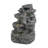 Grube Modern Concrete 5-Tier LED-Lit Outdoor Fountain With Natural Rock Design